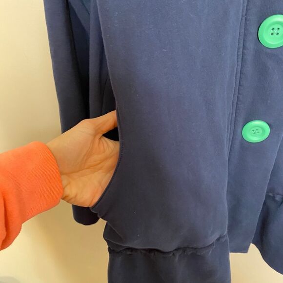 Matilda Jane Women’s Navy Adventure Begins Button Zip Coat - Picture 6 of 7